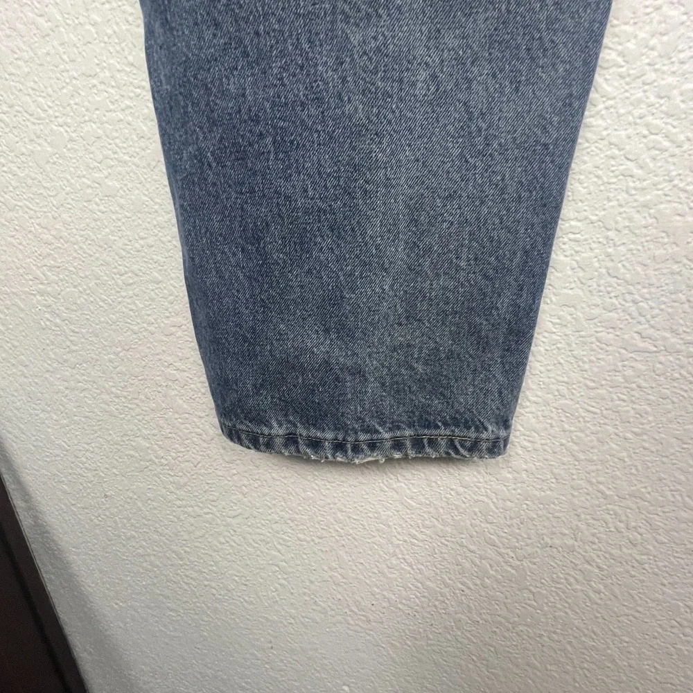 Wrangler Authentic Jeans Mens 44x32 Blue Denim‎ Cotton Relaxed Fit Straight Leg